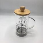 كوفى بريس زجاج بيركس غطاء خشبى