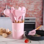 طقم توزيع 11 ق سيلكون يد خشب قاعدة مدور